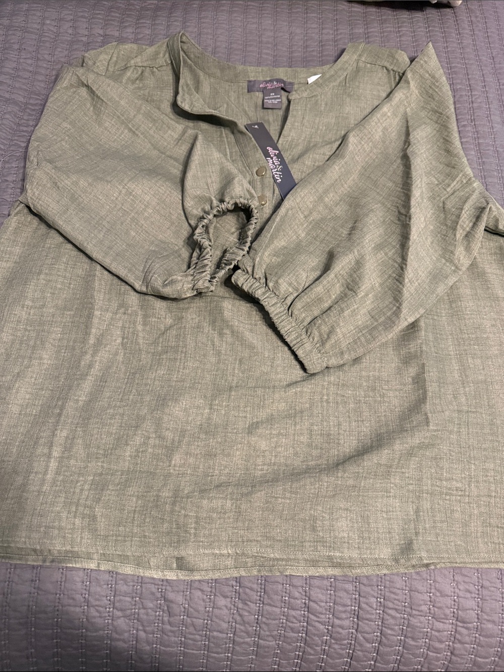 2X Green Blouse